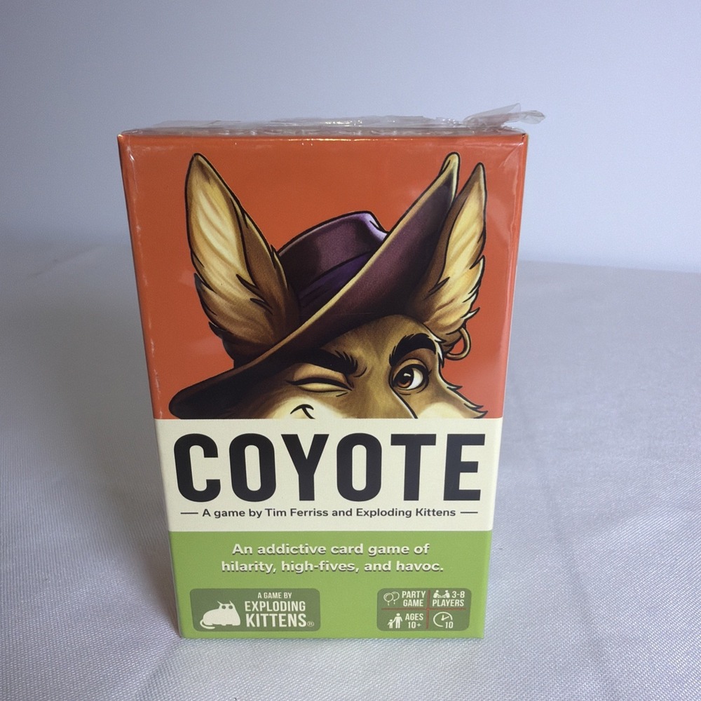 Coyote Card Game By Tim Ferriss And Exploding Kittens 3-8 Players Party Game New